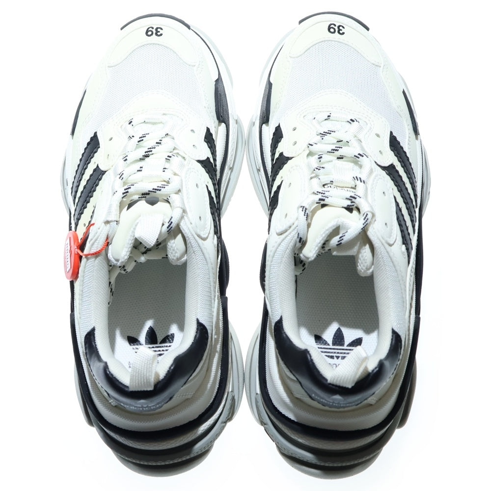 BALENCIAGA(バレンシアガ) ×adidas Triple S アディダス トリプルエス レースアップ ローカットスニーカー ダッドシューズ ホワイト/ブラック 39/26cm 712764