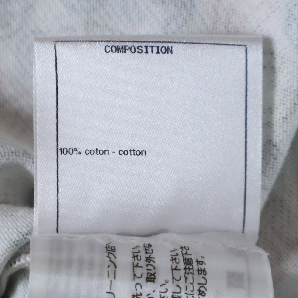 CHANEL(シャネル) ココマーク ロゴ 総柄プリント ラメ クルーネック ロングスリーブ 長袖Tシャツ カットソー ホワイト レディース P70441K10039