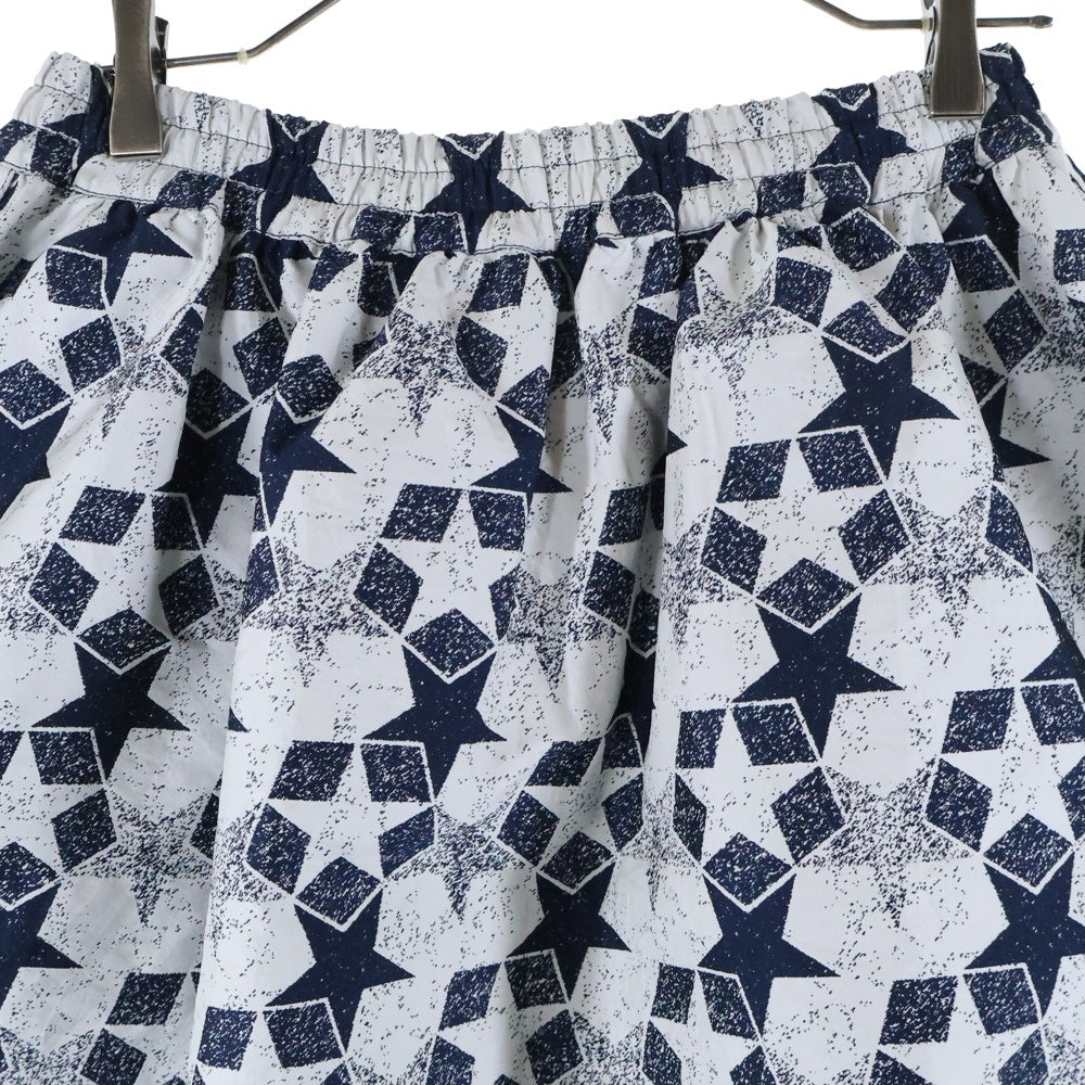 DIOR(ディオール) サイドロゴ ジャガード スター総柄 ロングスカート ネイビー/ホワイト レディース 217J24A2977