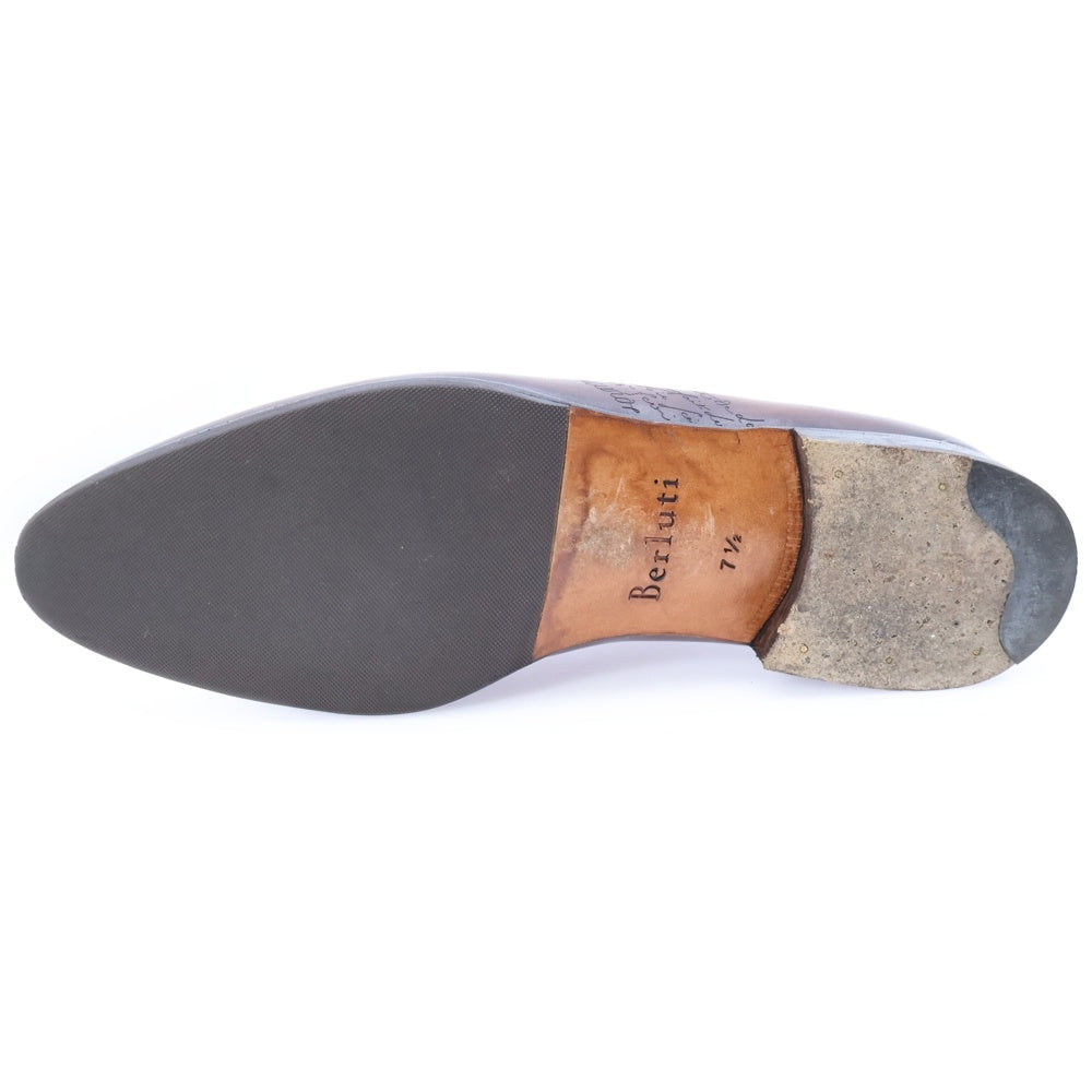 Berluti(ベルルッティ) カリグラフィ スクリット レザー レースアップ ドレス ビジネス シューズ ブラウン