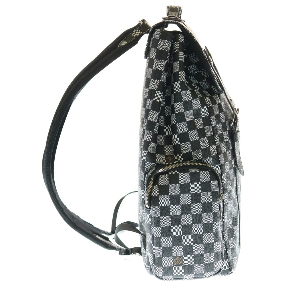 LOUIS VUITTON(ルイヴィトン) ダミエディストーテッド クリストファーPM リュックサック バックパック ショルダーバッグ ホワイト×ブラック PVC N50039 シルバー金具