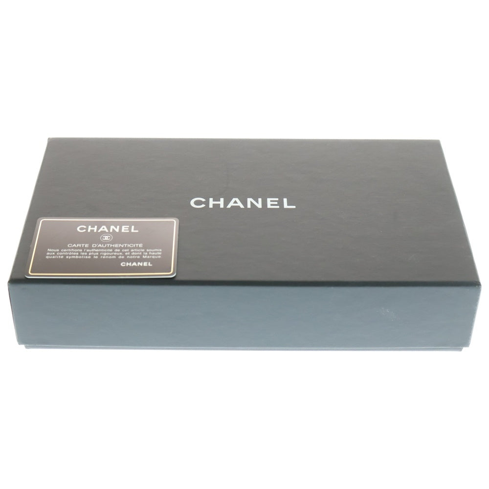 CHANEL(シャネル) ココマーク マトラッセ ラムスキン レザーロングウォレット 長財布 GD金具 ブラック