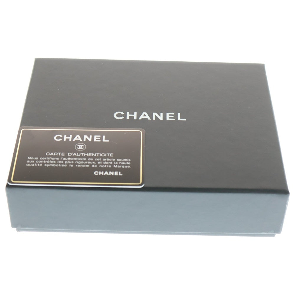 CHANEL(シャネル) ココマーク マトラッセ キャビアスキン スモールフラップレザーコンパクトウォレット 三つ折り財布 GD金具 ブラック