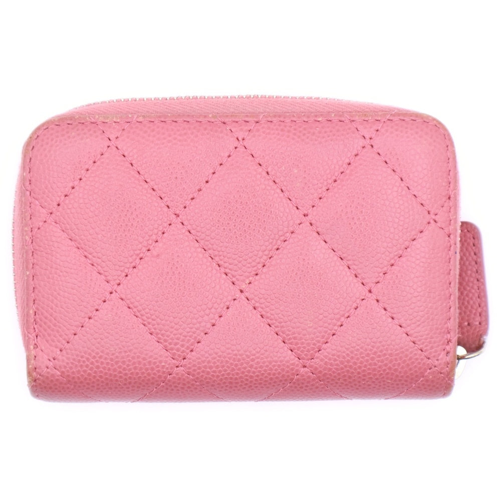 CHANEL(シャネル) マトラッセ コインパース コインケース 財布 ピンク キャビアスキン ゴールド金具 AP3521