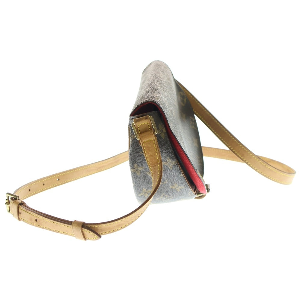 LOUIS VUITTON(ルイヴィトン) モノグラム タンブラン ショルダーバッグ ショルダーポシェット ブラウン×レッド PVC×レザー M51179 ゴールド金具