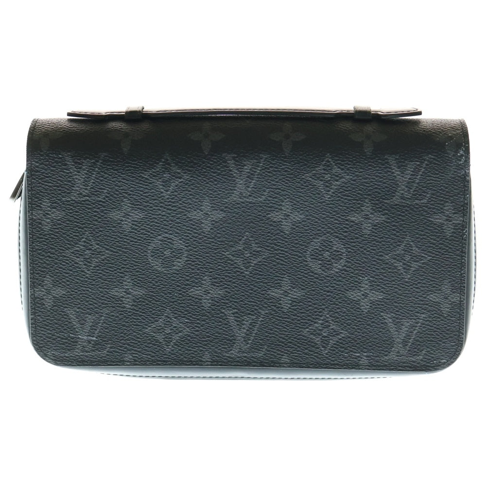 LOUIS VUITTON(ルイヴィトン) モノグラムエクリプス ジッピーXL ラウンドジップ長財布 ロングウォレット カードケース ブラック PVC M61698 シルバー金具