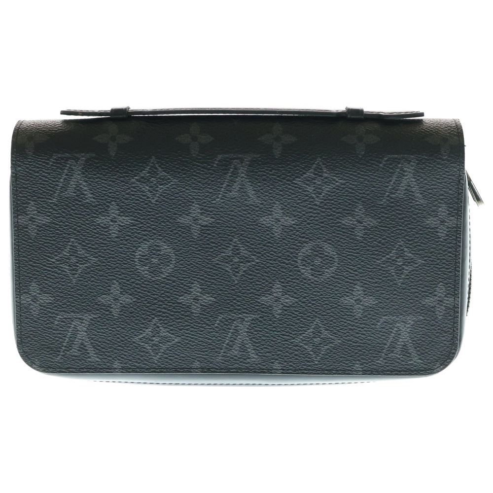 LOUIS VUITTON(ルイヴィトン) モノグラムエクリプス ジッピーXL ラウンドジップ長財布 ロングウォレット カードケース ブラック PVC M61698 シルバー金具