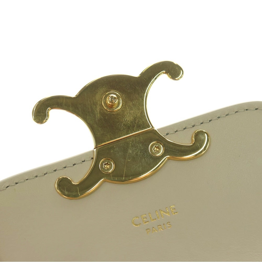 CELINE(セリーヌ) ミニトリオンフ ショルダーバッグ ミニバッグ アイボリー レザー ゴールド金具