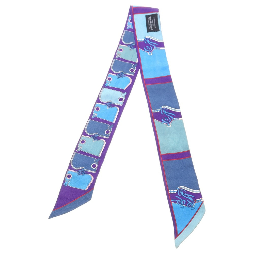 HERMES(エルメス) ツイリー カマイユ シルクスカーフ ブルー×パープル