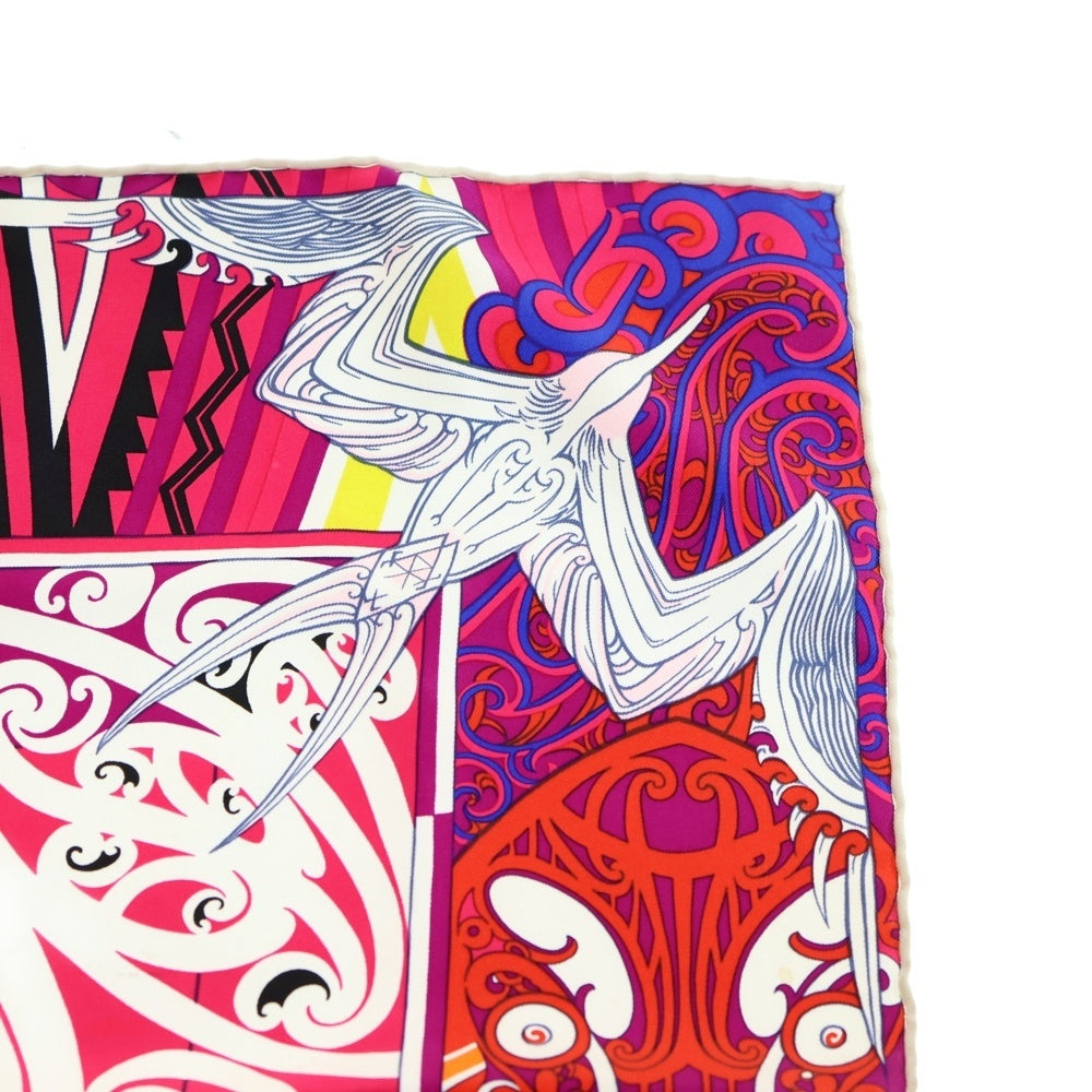 HERMES(エルメス) カレ90 カワオラ シルクスカーフ ピンク×パープル マルチカラー