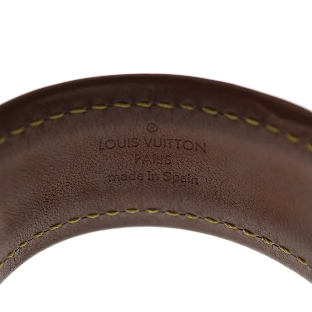 LOUIS VUITTON(ルイヴィトン) モノグラム ブラスレ セイブイット ブレスレット ブラウン バングル GP×レザー M6611 ゴールド金具