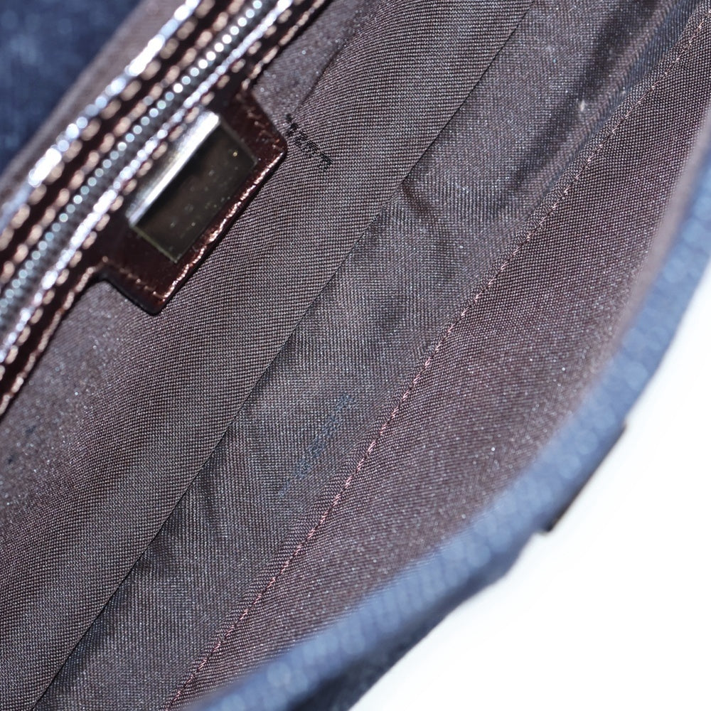 FENDI(フェンディ) ハンドバッグ ミニバッグ ワンショルダーバッグ インディゴブルー×ブラウン シルバー金具