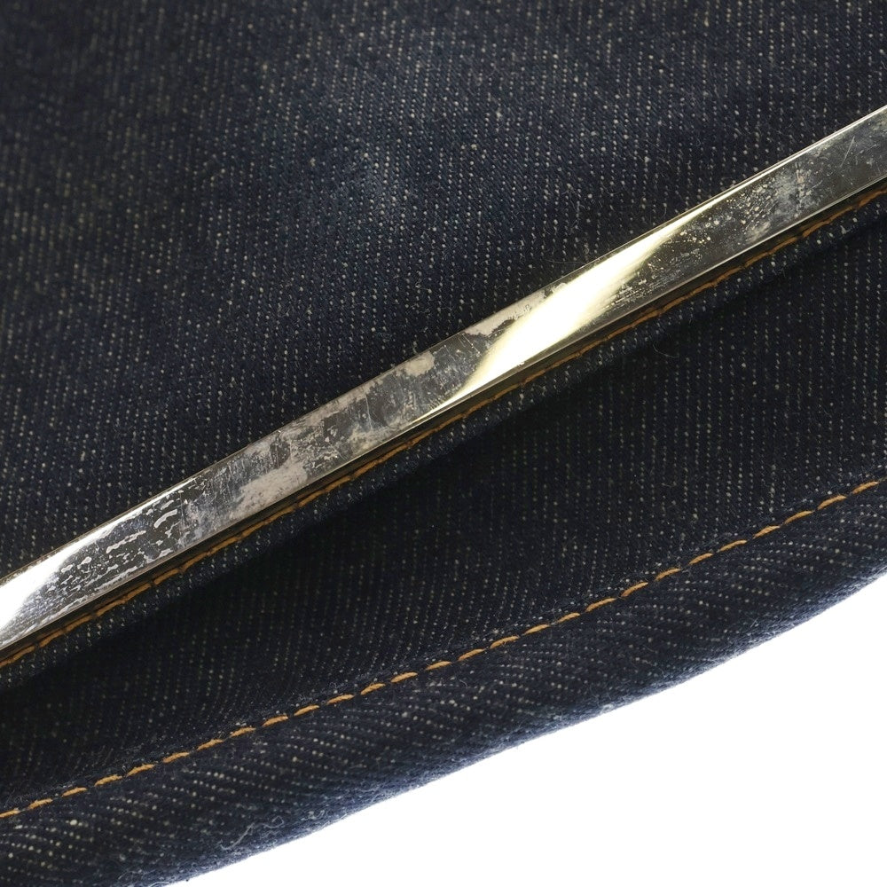 FENDI(フェンディ) ハンドバッグ ミニバッグ ワンショルダーバッグ インディゴブルー×ブラウン シルバー金具