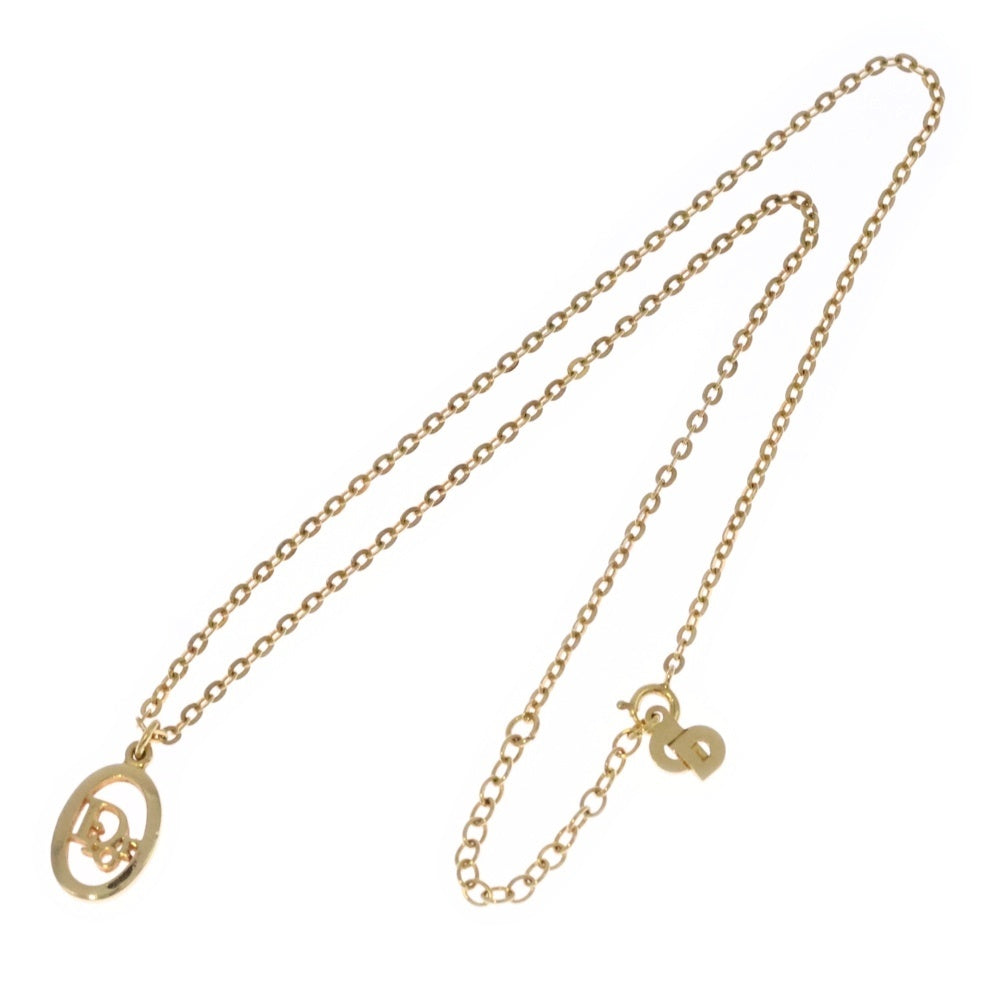 Christian Dior(クリスチャンディオール) CDロゴ サークルロゴ ネックレス ペンダント チェーン ゴールド GP