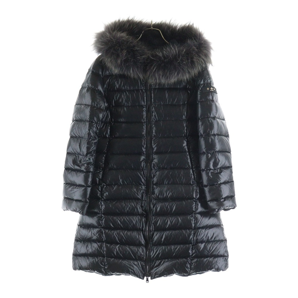 TATRAS(タトラス) 20AW ISERA イセラ リバーシブル ファー フーデッド ジップアップ ダウン ロング ジャケット コート ブラック レディース JTA20A4706