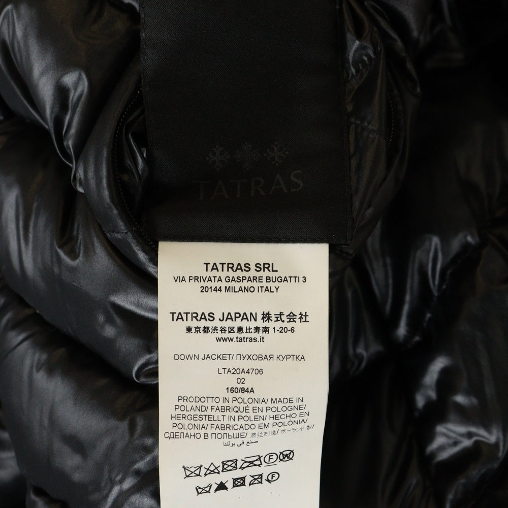 TATRAS(タトラス) 20AW ISERA イセラ リバーシブル ファー フーデッド ジップアップ ダウン ロング ジャケット コート ブラック レディース JTA20A4706