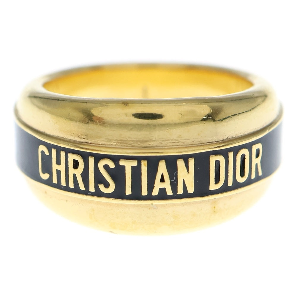 Christian Dior(クリスチャンディオール) CDラインロゴ リング 指輪 ゴールド/ブラック