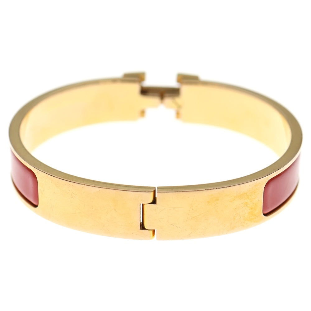 HERMES(エルメス) Hブレス クリッククラック バングル ブレスレット ピンク×ゴールド GP