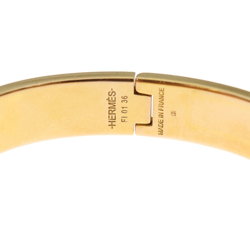 HERMES(エルメス) Hブレス クリッククラック バングル ブレスレット ピンク×ゴールド GP