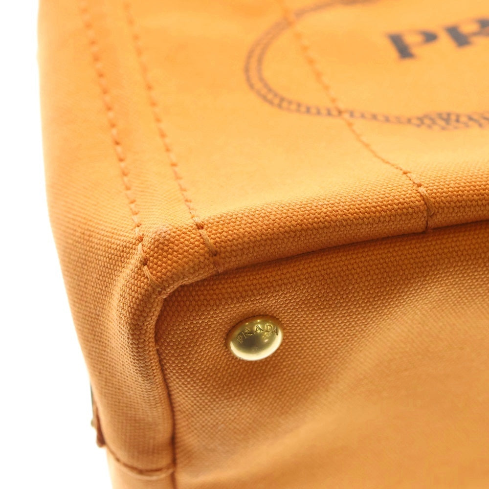 PRADA(プラダ) カナパ ハンドバッグ ミニトートバッグ オレンジ キャンバス