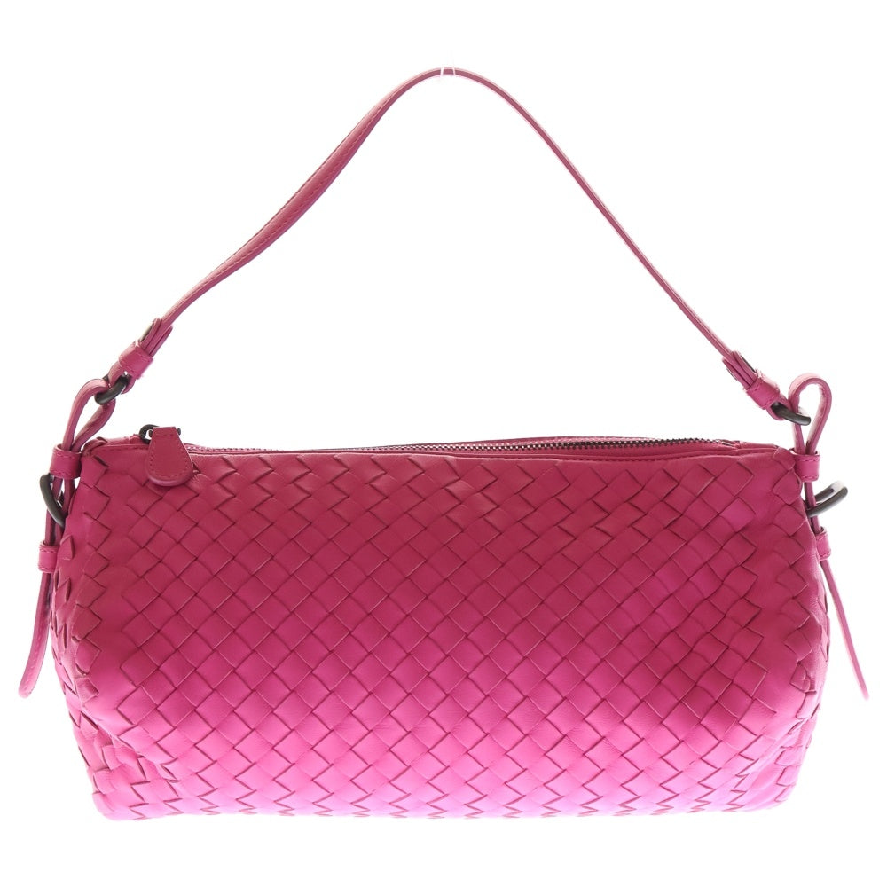 BOTTEGA VENETA(ボッテガヴェネタ) イントレチャート フューシャ ワンショルダーバッグ ハンドバッグ ピンク レザー シルバー金具