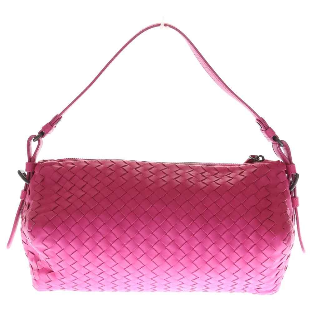 BOTTEGA VENETA(ボッテガヴェネタ) イントレチャート フューシャ ワンショルダーバッグ ハンドバッグ ピンク レザー シルバー金具