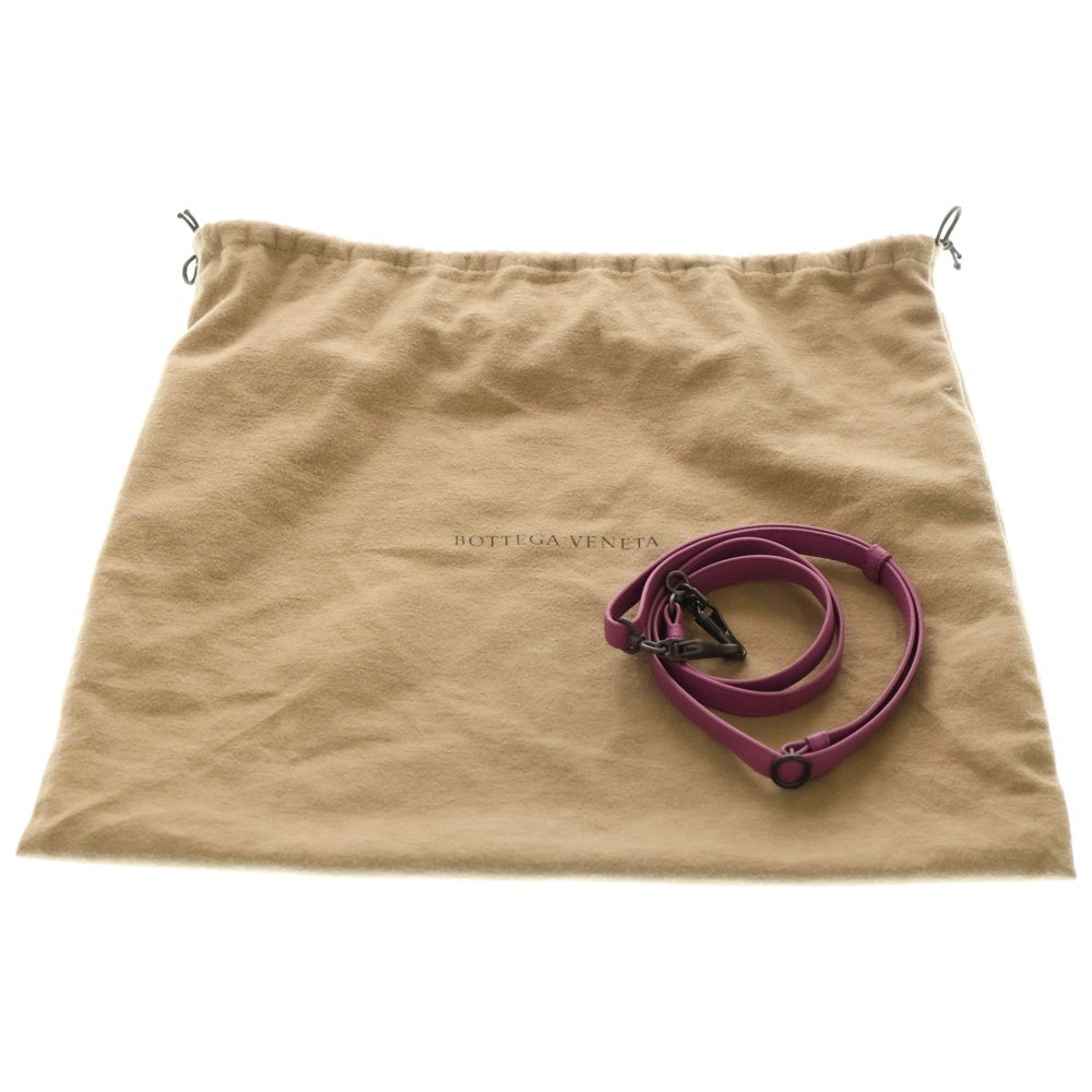 BOTTEGA VENETA(ボッテガヴェネタ) イントレチャート 2WAYハンドバッグ ショルダーバッグ ミニボストン パープル レザー シルバー金具