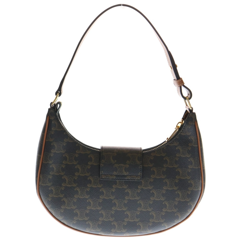 CELINE(セリーヌ) アヴァ トリオンフ ショルダーバッグ ワンショルダーバッグ ハンドバッグ ブラウン レザー×PVC ゴールド金具