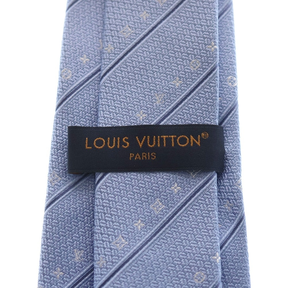 LOUIS VUITTON(ルイヴィトン) LVロゴ モノグラム柄シルクネクタイ ブルー M79441