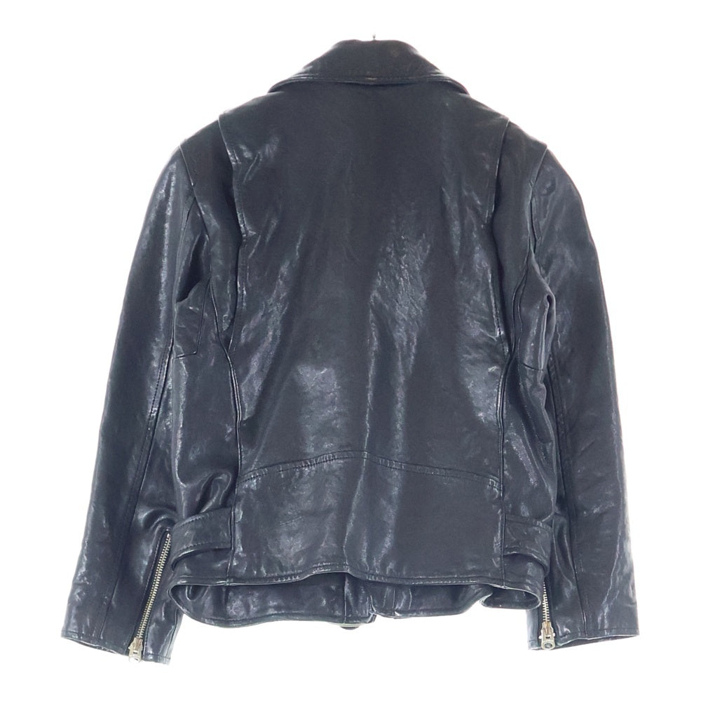 beautiful people(ビューティフルピープル) ラムレザー ダブル ライダースジャケット ブラック レディース 1620402401