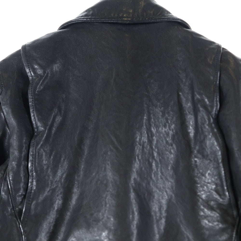 beautiful people(ビューティフルピープル) ラムレザー ダブル ライダースジャケット ブラック レディース 1620402401