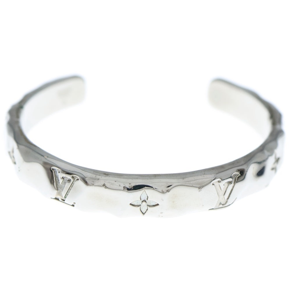 LOUIS VUITTON(ルイヴィトン) カフ モノグラム カーヴド バングル ブレスレット シルバー M00332