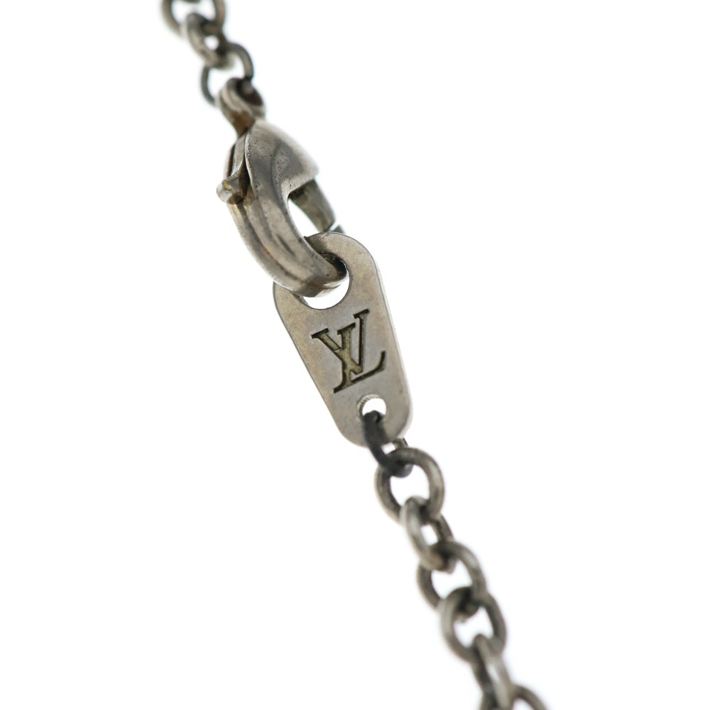 LOUIS VUITTON(ルイヴィトン) ネックレス ユニセックス LVスネーク ペンダント チェーン アクセサリー メタリックシルバー ブラック MP2567