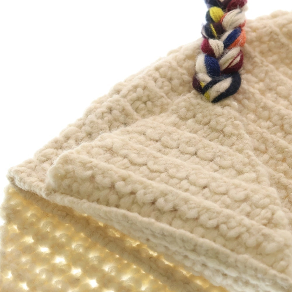 GUCCI(グッチ) ニット キャップ ホワイト アルパカ ウール レディース