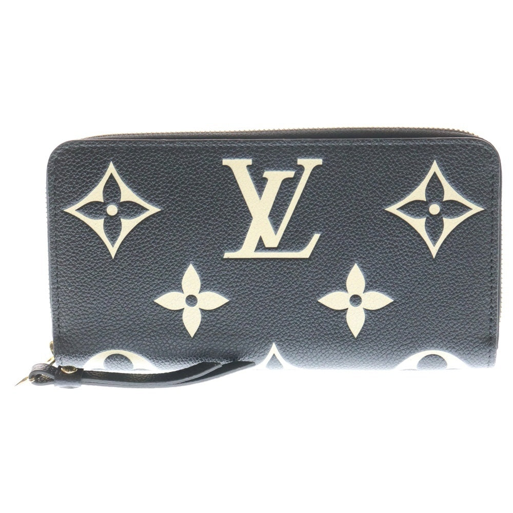 LOUIS VUITTON(ルイヴィトン) モノグラムアンプラント ジッピーウォレット 長財布 ブラック レザー RFID M80481