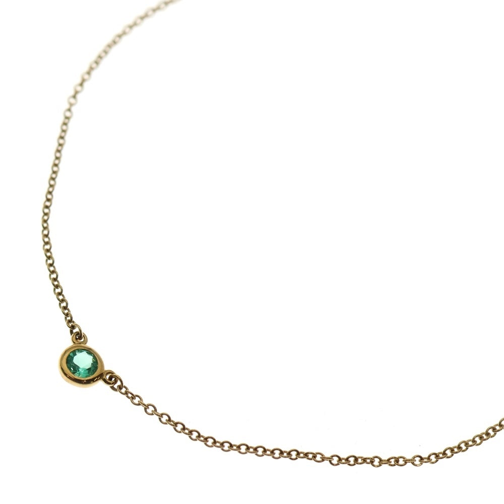 TIFFANY & Co.(ティファニー) エルサペレッティ バイザヤード エメラルド ネックレス イエローゴールド Au750 YG ジュエリー レディース