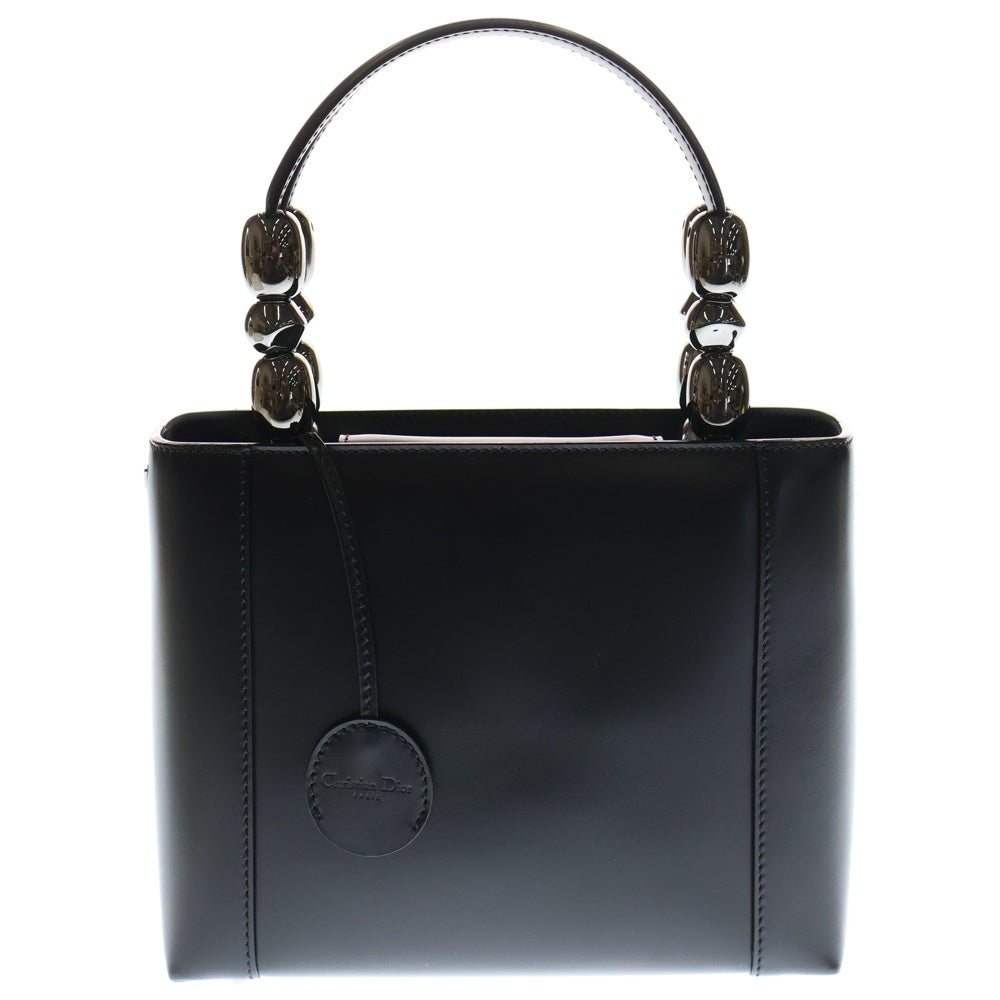 DIOR(ディオール) マリスパール ロゴ刻印レザーハンドバッグ ブラック レディース