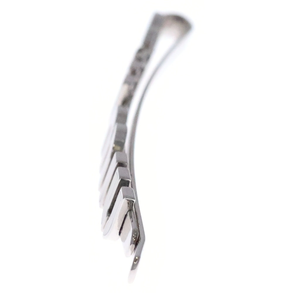 miumiu(ミュウミュウ) ロゴ ヘアピン ヘアクリップ GP ホワイト シルバー金具 レディース