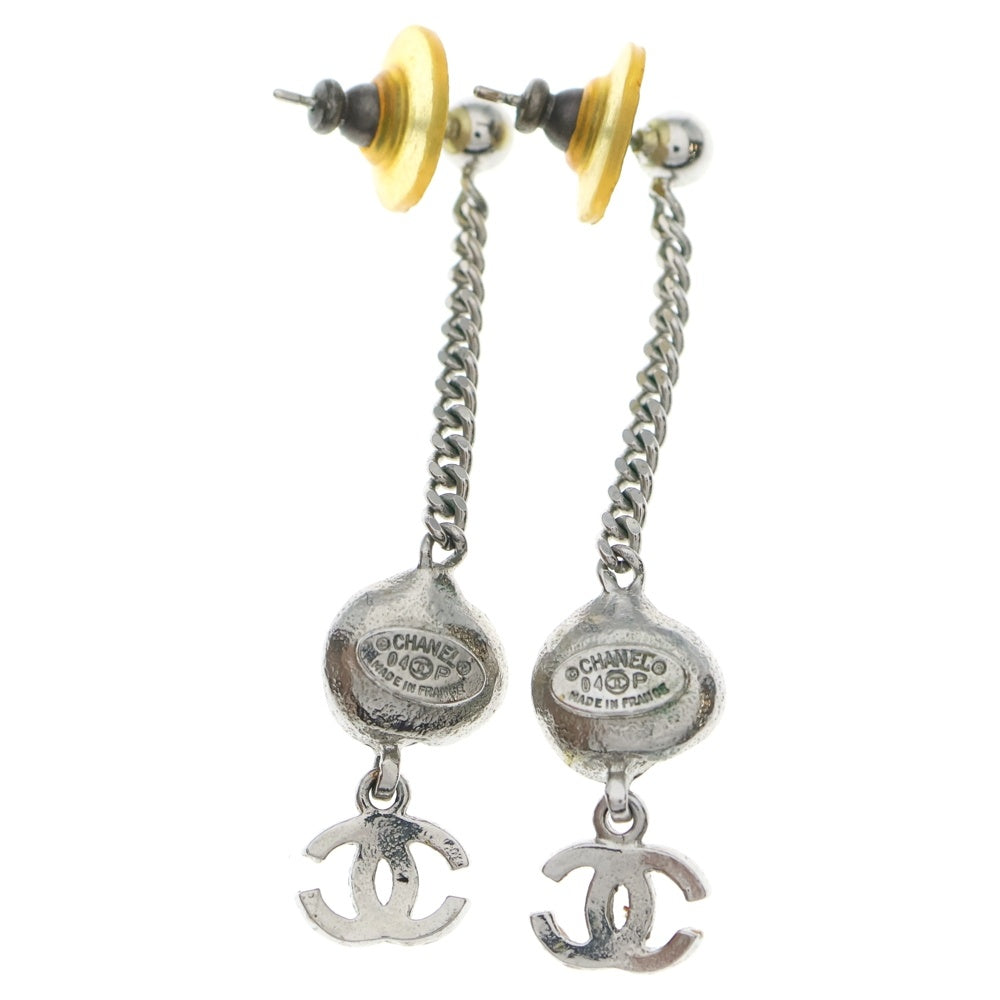 CHANEL(シャネル) ココマーク カメリア フラワーモチーフ ピアス ピンクベージュ シルバー 04P レディース