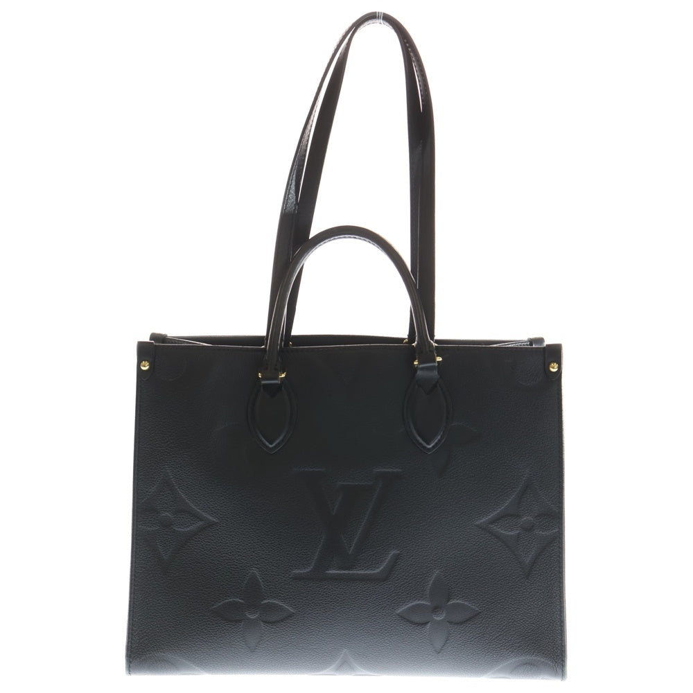 LOUIS VUITTON(ルイヴィトン) モノグラムアンプラント オンザゴーMM トートバッグ ハンドバッグ ブラック ノワール レザー M45595 ゴールド金具 レディース