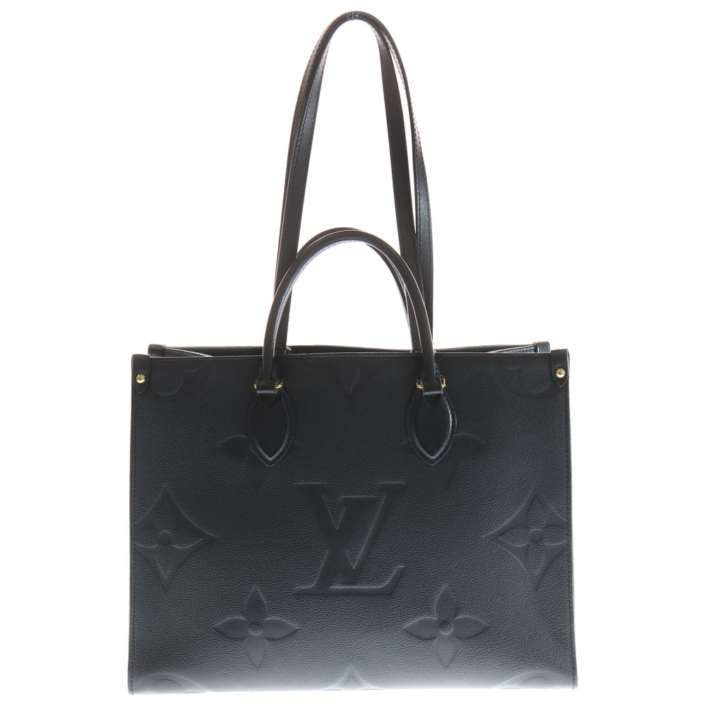 LOUIS VUITTON(ルイヴィトン) モノグラムアンプラント オンザゴーMM トートバッグ ハンドバッグ ブラック ノワール レザー M45595 ゴールド金具 レディース