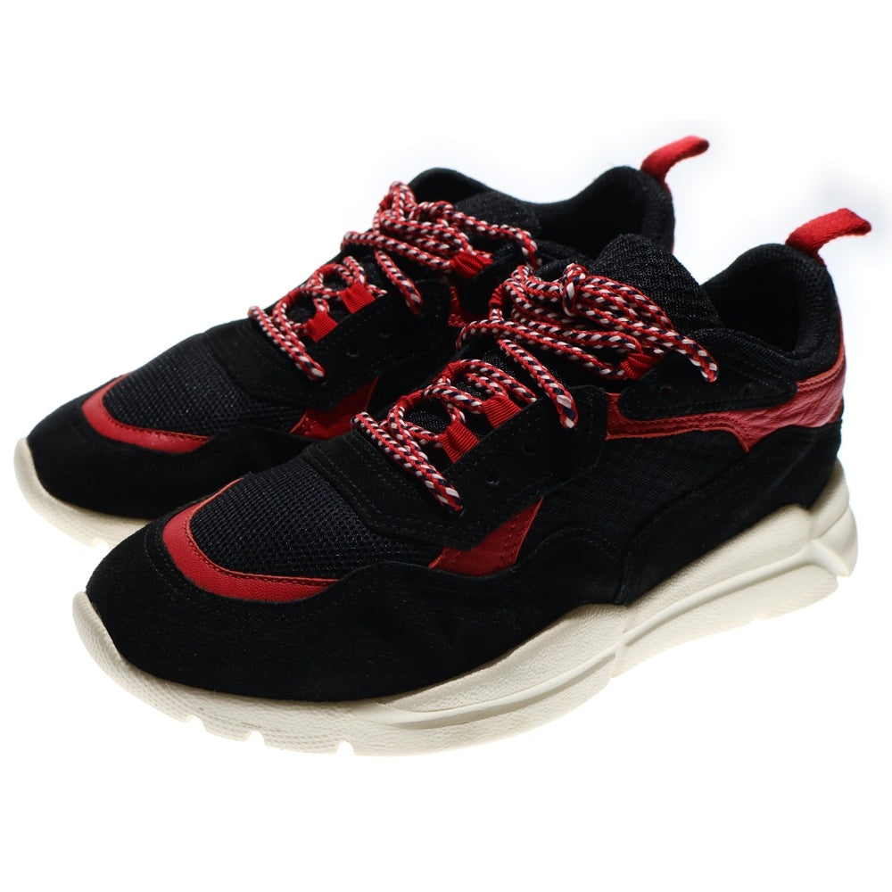 MONCLER(モンクレール) CALUM スエードレザー メッシュ ローカットシューズ スニーカー ブラック/レッド