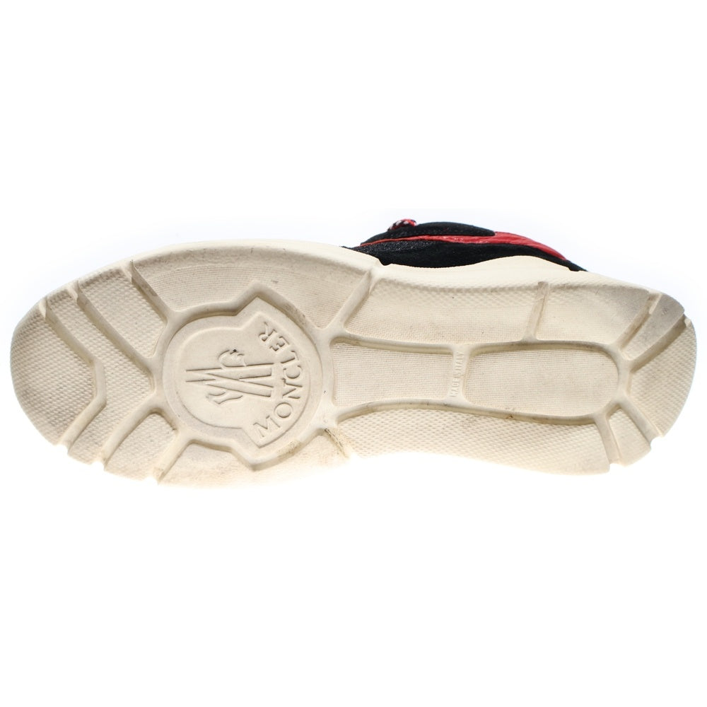 MONCLER(モンクレール) CALUM スエードレザー メッシュ ローカットシューズ スニーカー ブラック/レッド