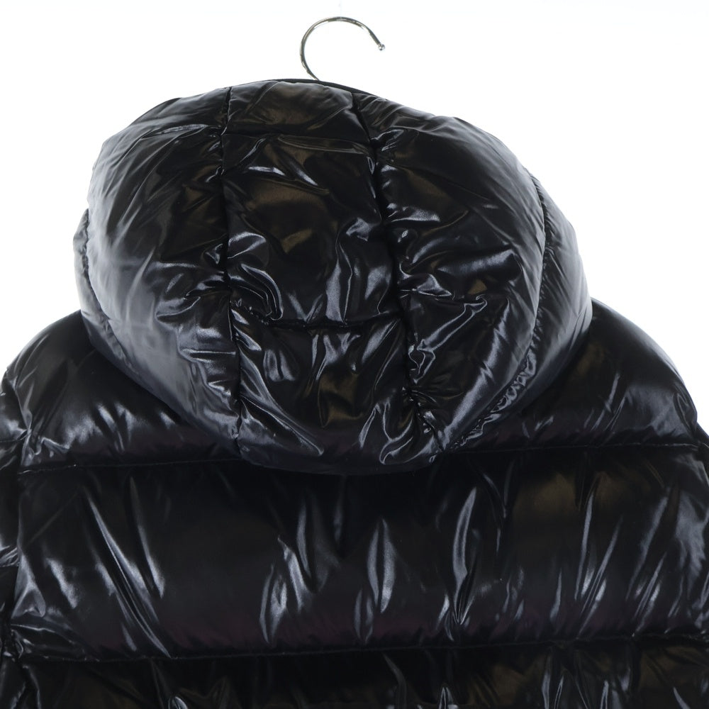 MONCLER(モンクレール) 21AW HERBE エルブ ワッペンロゴ フーデッド ジップアップ ダウンジャケット ブラック G20931A00023 53132 レディース