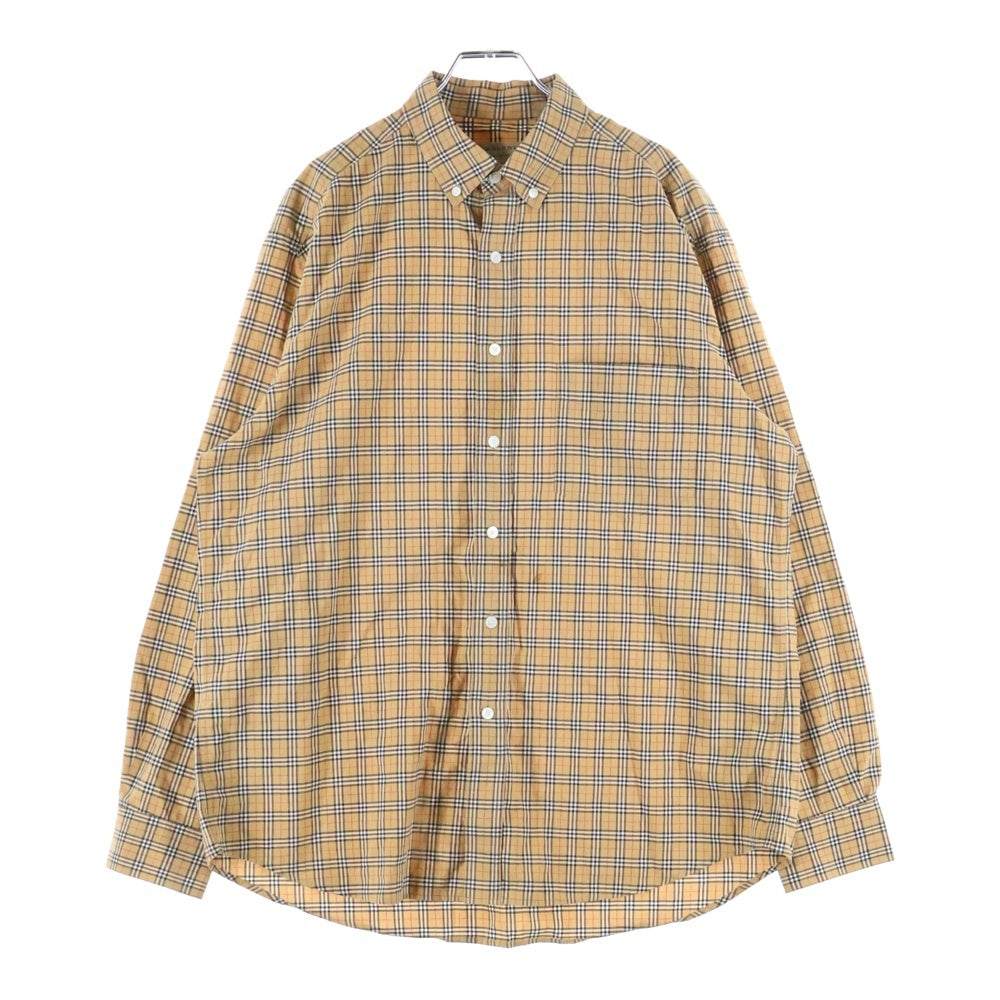 BURBERRY(バーバリー) ノバチェック総柄 ボタンダウン 長袖シャツ ベージュ 8004263