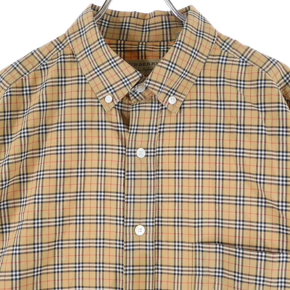 BURBERRY(バーバリー) ノバチェック総柄 ボタンダウン 長袖シャツ ベージュ 8004263