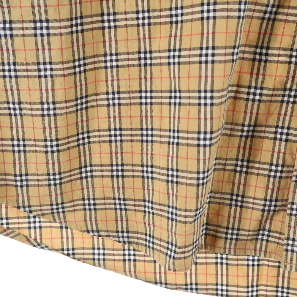 BURBERRY(バーバリー) ノバチェック総柄 ボタンダウン 長袖シャツ ベージュ 8004263