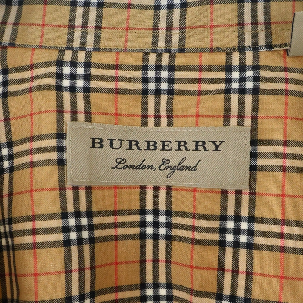 BURBERRY(バーバリー) ノバチェック総柄 ボタンダウン 長袖シャツ ベージュ 8004263