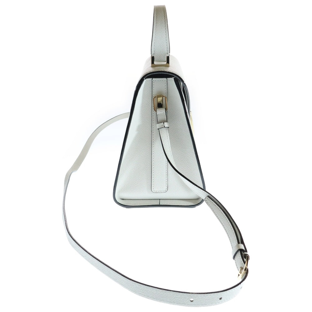 Valextra(ヴァレクストラ) イジィデ ミディアム 2WAY ハンドバッグ ショルダーバッグ ホワイト レザー レディース