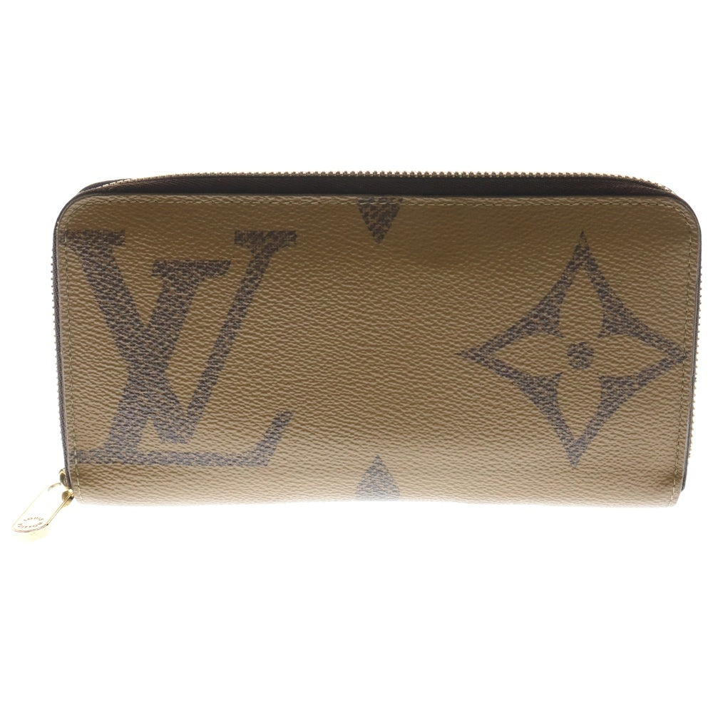 LOUIS VUITTON(ルイヴィトン) モノグラム・ジャイアント リバース ジッピーウォレット ロングウォレット 長財布 ブラウン レザー M69353 ゴールド金具 レディース